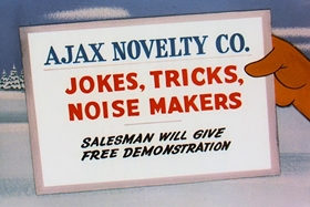 Screenshots from the 1956 Walter Lantz cartoon Hold That Rock