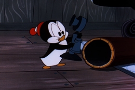 Screenshots from the 1956 Walter Lantz cartoon Hold That Rock