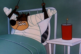 Screenshots from the 1956 Walter Lantz cartoon Hold That Rock