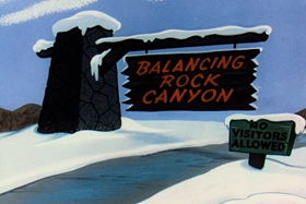 Screenshots from the 1956 Walter Lantz cartoon Hold That Rock