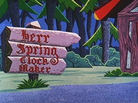 Screenshots from the 1956 Walter Lantz cartoon Calling All Cuckoos