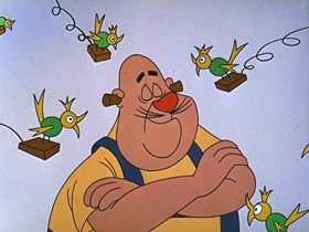 Screenshots from the 1956 Walter Lantz cartoon Calling All Cuckoos