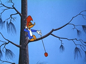 Screenshots from the 1956 Walter Lantz cartoon Calling All Cuckoos