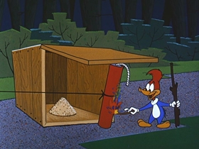 Screenshots from the 1956 Walter Lantz cartoon Calling All Cuckoos