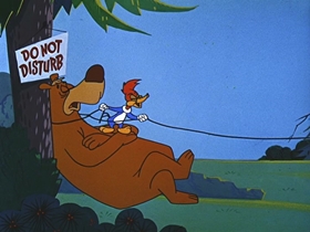 Screenshots from the 1956 Walter Lantz cartoon Calling All Cuckoos