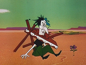 Screenshots from the 1956 Walter Lantz cartoon Arts and Flowers