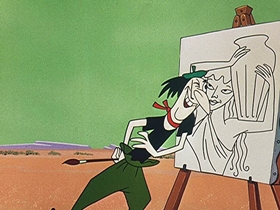 Screenshots from the 1956 Walter Lantz cartoon Arts and Flowers