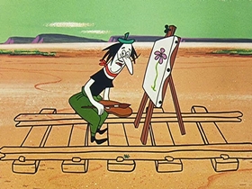 Screenshots from the 1956 Walter Lantz cartoon Arts and Flowers