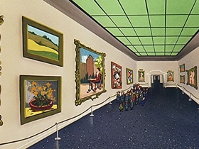 Screenshots from the 1956 Walter Lantz cartoon Arts and Flowers