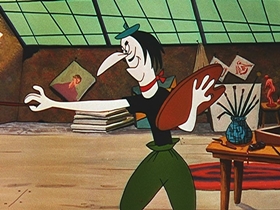 Screenshots from the 1956 Walter Lantz cartoon Arts and Flowers