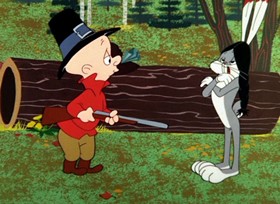 Screenshots from the 1956 Warner Bros. cartoon Bugs