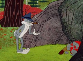 Screenshots from the 1956 Warner Bros. cartoon Bugs
