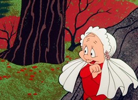 Screenshots from the 1956 Warner Bros. cartoon Bugs