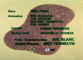 Screenshots from the 1956 Warner Bros. cartoon Bugs