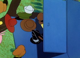 Screenshots from the 1956 Warner Bros. cartoon Bugs