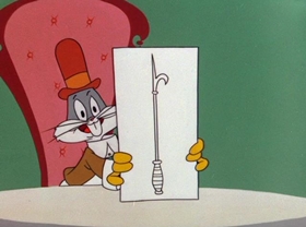 Screenshots from the 1956 Warner Bros. cartoon Barbary Coast Bunny