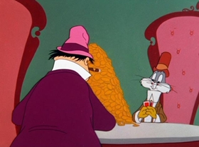 Screenshots from the 1956 Warner Bros. cartoon Barbary Coast Bunny