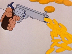 Screenshots from the 1956 Warner Bros. cartoon Barbary Coast Bunny