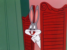 Screenshots from the 1956 Warner Bros. cartoon Barbary Coast Bunny