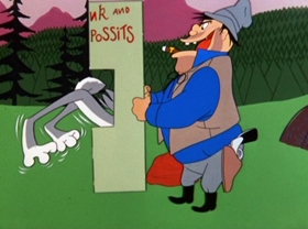 Screenshots from the 1956 Warner Bros. cartoon Barbary Coast Bunny