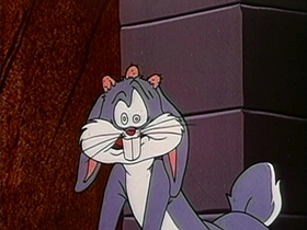 Screenshots from the 1956 Warner Bros. cartoon Half-Fare Hare