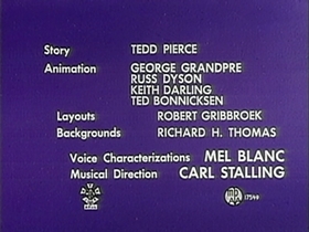 Screenshots from the 1956 Warner Bros. cartoon Half-Fare Hare