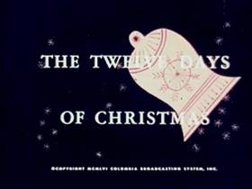 Screenshots from the 1956 UPA cartoon The Twelve Days of Christmas