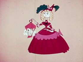 Screenshots from the 1956 UPA cartoon The Twelve Days of Christmas