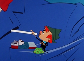 Screenshots from the 1956 Warner Bros. cartoon 90 Day Wondering