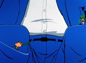 Screenshots from the 1956 Warner Bros. cartoon 90 Day Wondering