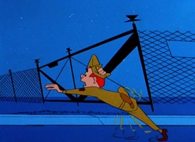 Screenshots from the 1956 Warner Bros. cartoon 90 Day Wondering
