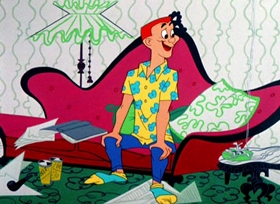 Screenshots from the 1956 Warner Bros. cartoon 90 Day Wondering