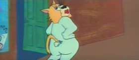 Screenshots from the 1957 MGM cartoon Cat