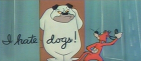 Screenshots from the 1957 MGM cartoon Cat
