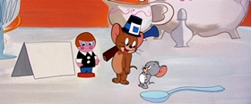 Screenshots from the 1957 MGM cartoon Feedin