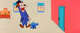 Screenshots from the 1957 MGM cartoon Blackboard Jumble