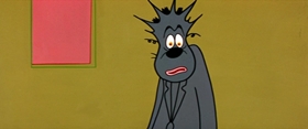 Screenshots from the 1957 MGM cartoon Blackboard Jumble
