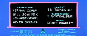 Screenshots from the 1957 MGM cartoon Blackboard Jumble