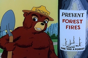 Screenshots from the 1957 Walter Lantz cartoon Red Riding Hoodlum