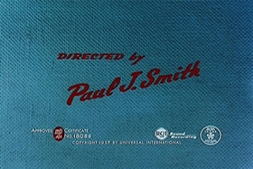 Screenshots from the 1957 Walter Lantz cartoon Red Riding Hoodlum