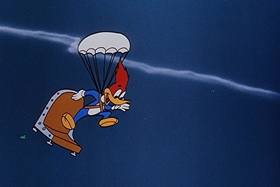 Screenshots from the 1957 Walter Lantz cartoon The Unbearable Salesman