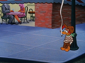 Screenshots from the 1957 Walter Lantz cartoon International Woodpecker