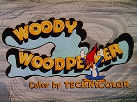 Screenshots from the 1957 Walter Lantz cartoon International Woodpecker