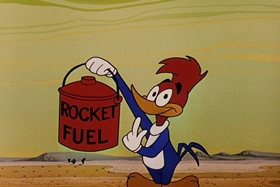 Screenshots from the 1957 Walter Lantz cartoon Round Trip to Mars