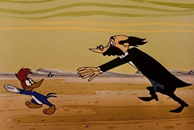 Screenshots from the 1957 Walter Lantz cartoon Round Trip to Mars