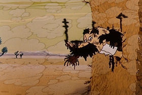 Screenshots from the 1957 Walter Lantz cartoon Round Trip to Mars