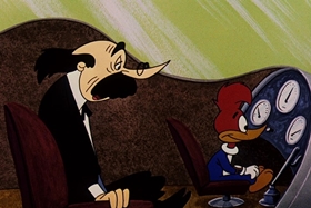 Screenshots from the 1957 Walter Lantz cartoon Round Trip to Mars