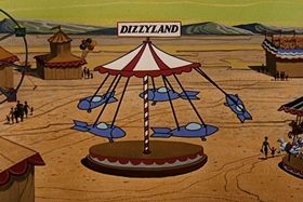 Screenshots from the 1957 Walter Lantz cartoon Round Trip to Mars