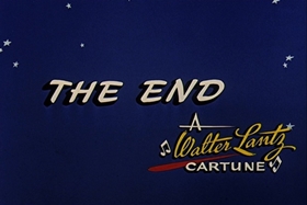 Screenshots from the 1957 Walter Lantz cartoon Round Trip to Mars