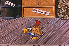 Screenshots from the 1957 Walter Lantz cartoon Dopey Dick the Pink Whale